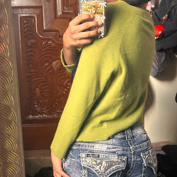 Boden light green all cashmere knit button up cardigan - Picture 4 of 4